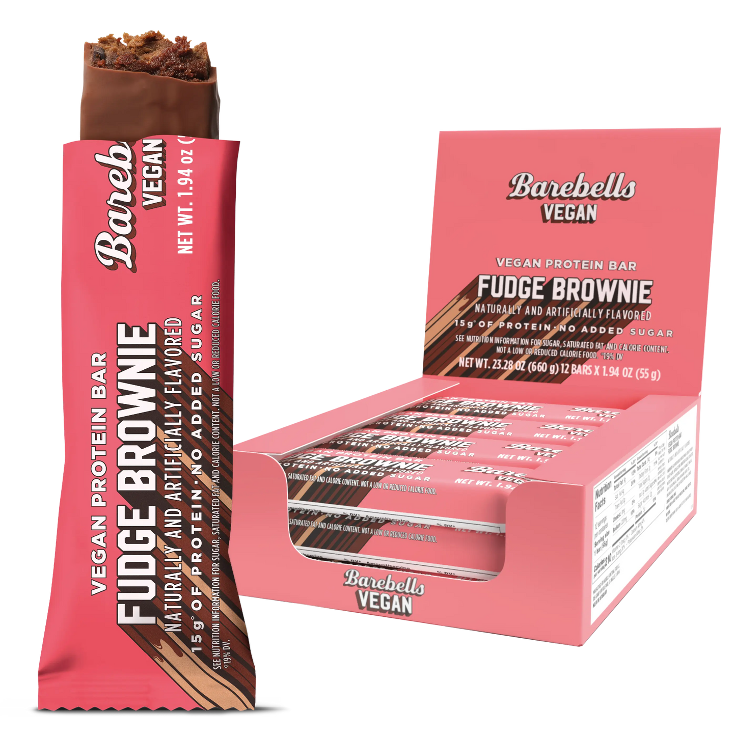 Barebells Vegan Bar Fudge Brownie 55gx12