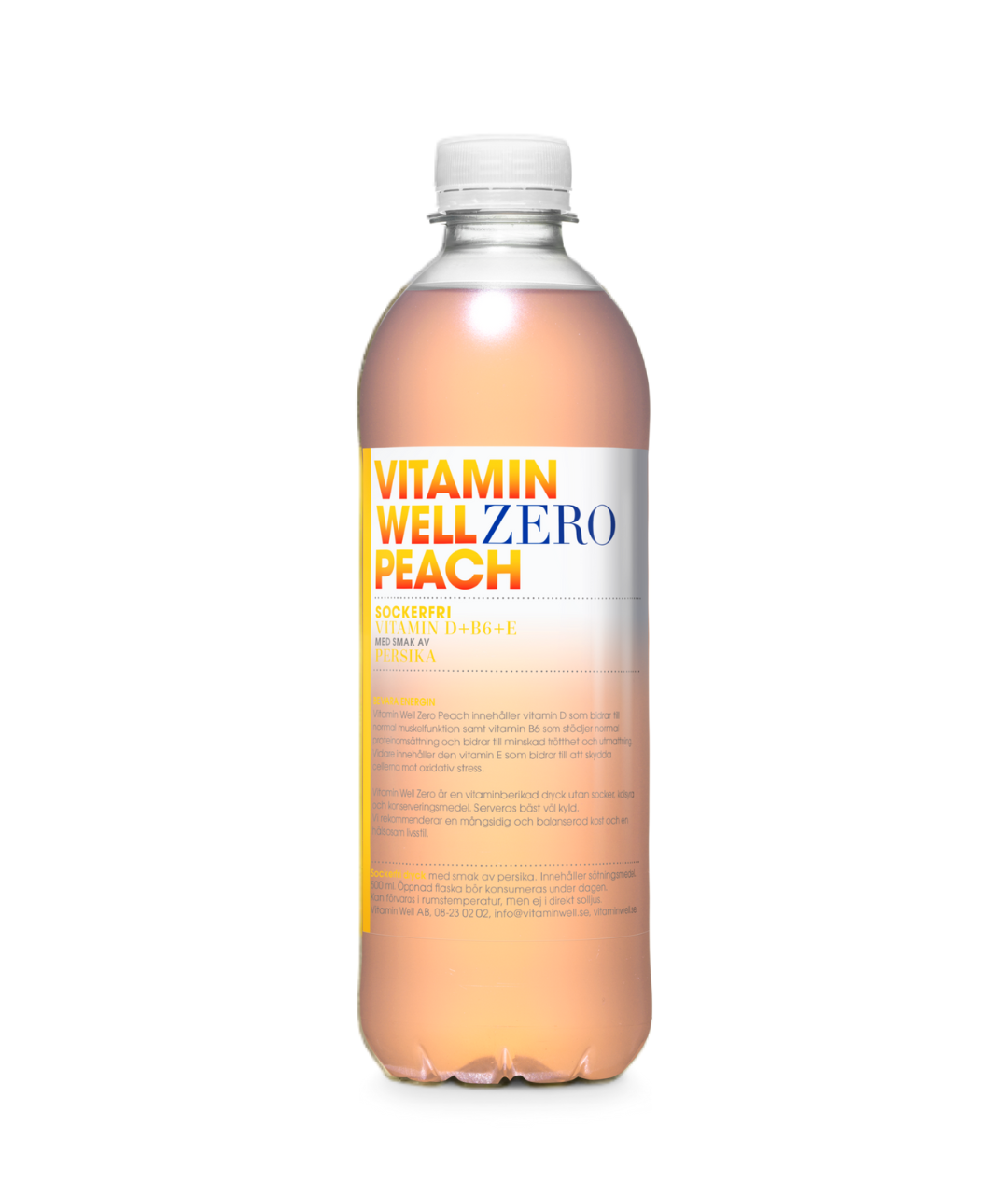 Vitamin Well Zero Peach 50cl PET 12-pack