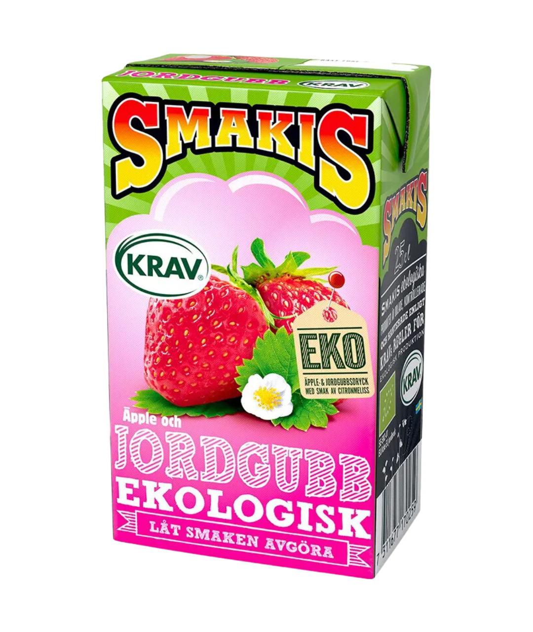Smakis Jordgubb KRAV 25cl tetra 27-pack