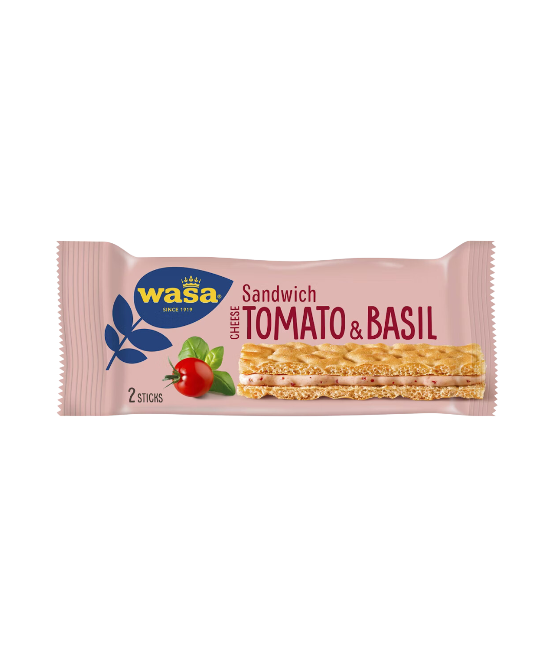 Wasa Sandwich Cheese/Tomato & Basil 40g 24 pack