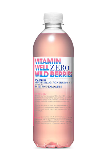 Vitamin Well Zero Wildberries 50cl PET 12-pack