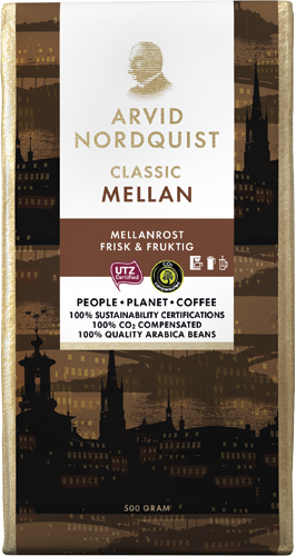 Arvid Nordquist Classic Mellan Brygg 500g malet kaffe