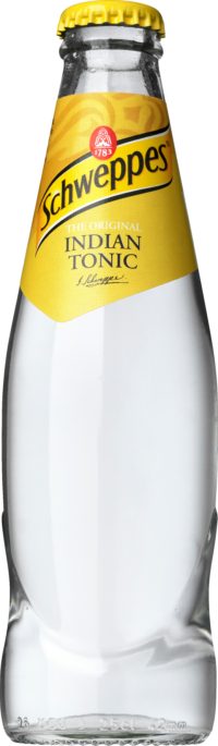Schweppes Tonic kolsyrat tonic vatten på liten glasflaska