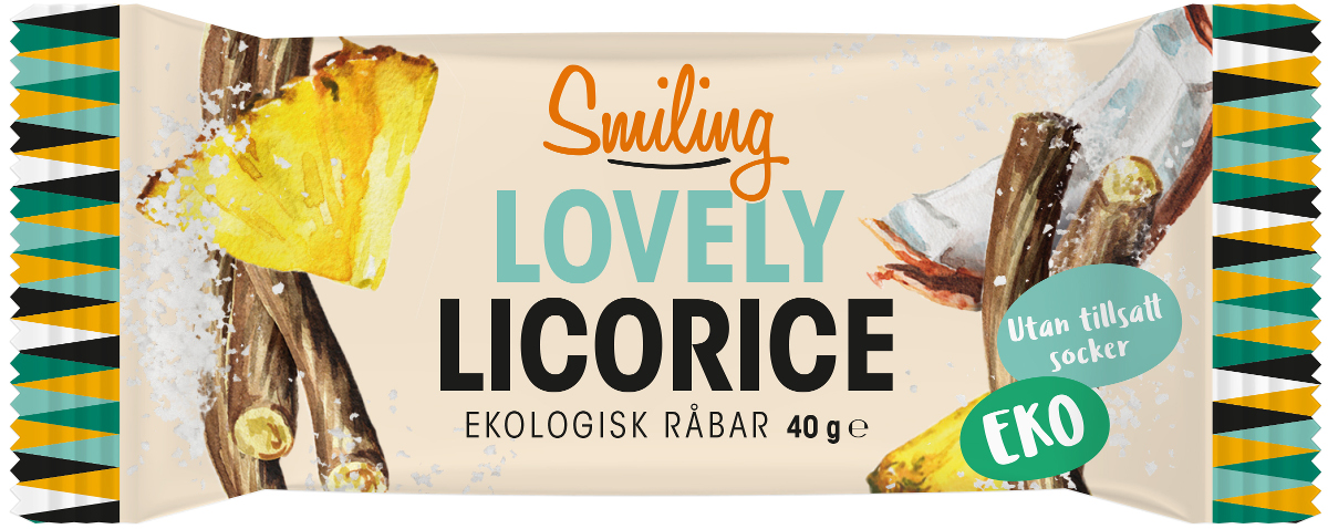 Smiling Lovely Licorice Bar 40g EKO