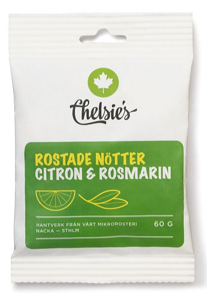 Chelsies Rostade Nötter Citron/Rosmarin 60g